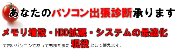 あなたのパソコン出張診断承ります